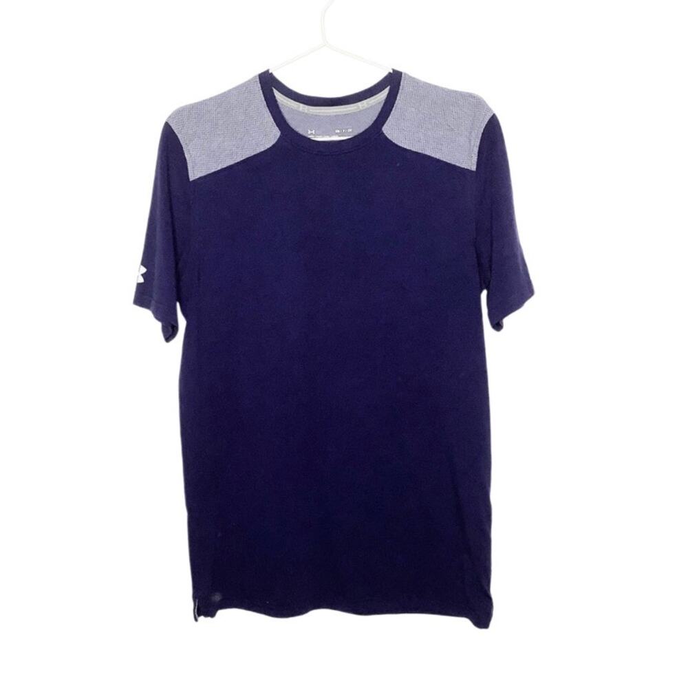 Under Armour Loose Fit Navy Gray Short Sleeve T-Shirt Small